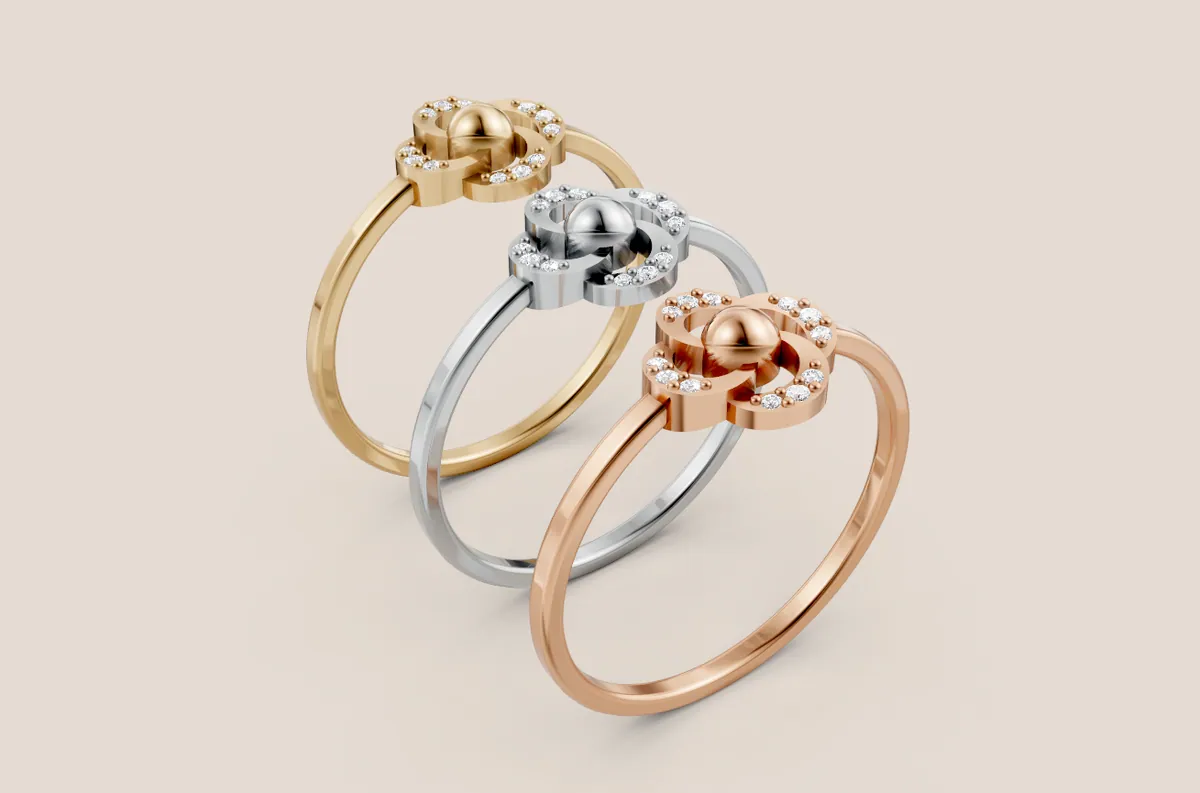 Round Diamond Ring R00888 — view 1