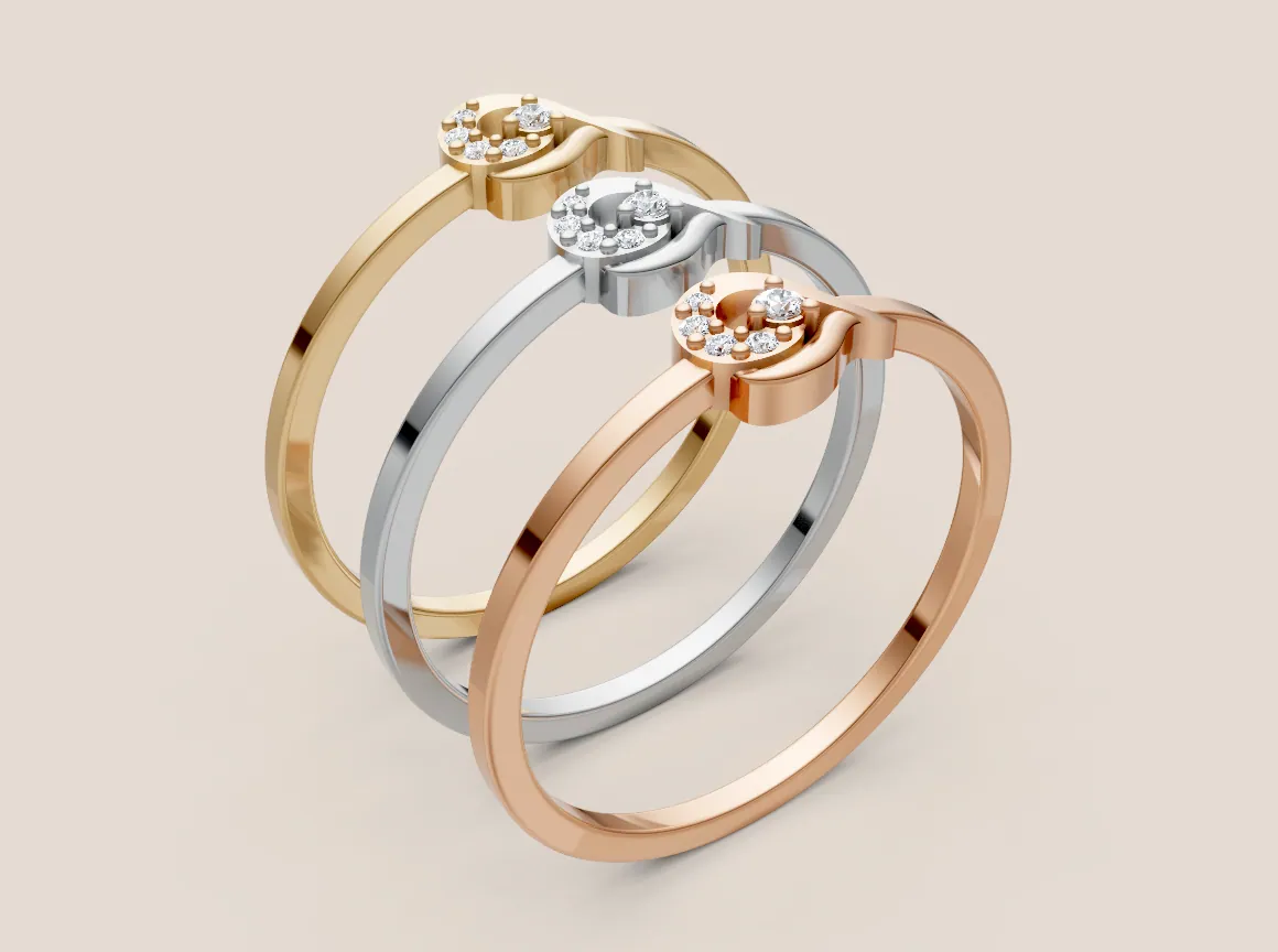 Round Diamond Ring R00902 — view 1