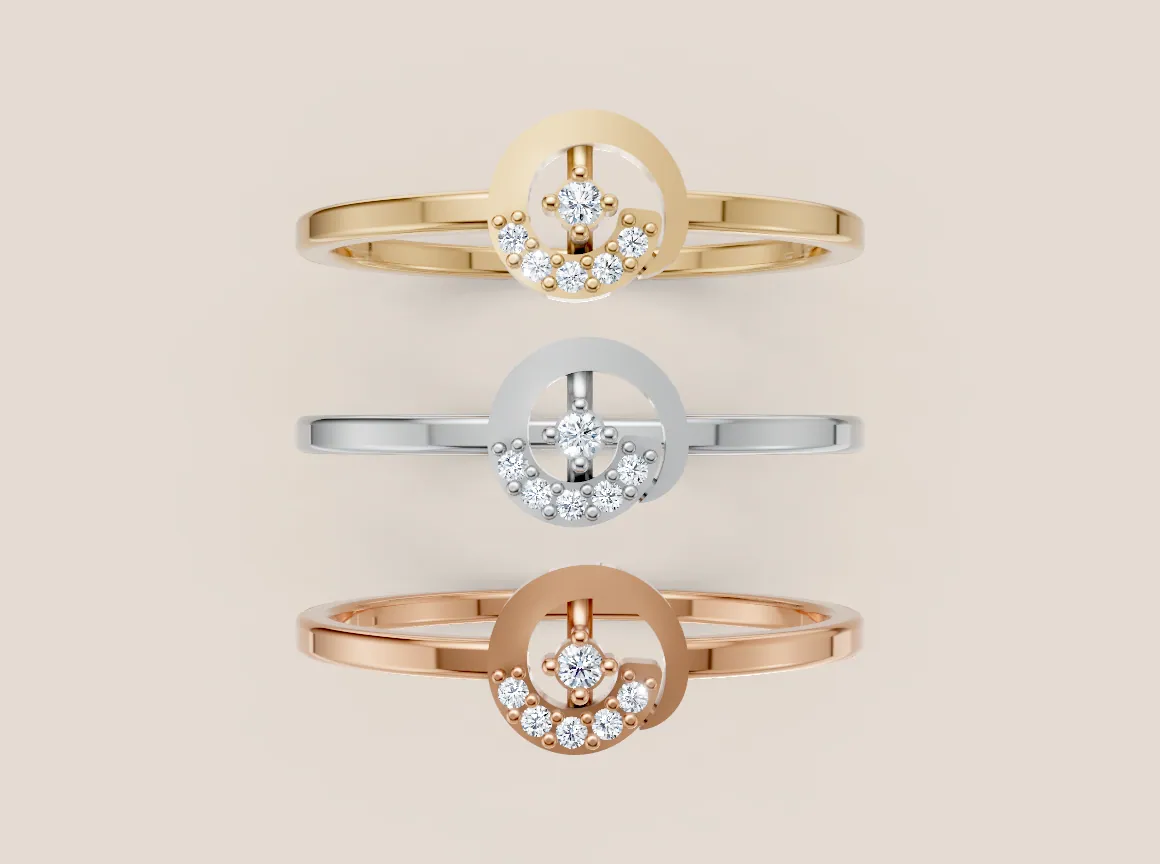 Round Diamond Ring R00904 thumbnail 3