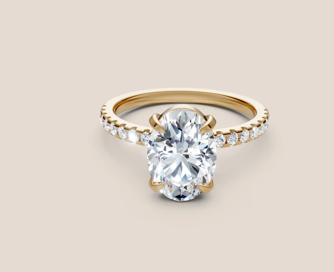 2ct Oval Ring Side Diamond