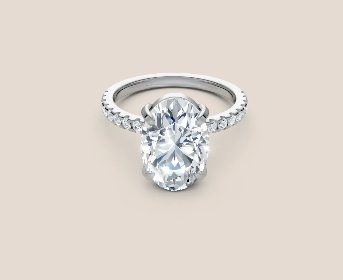 3ct Oval Ring Side Diamond