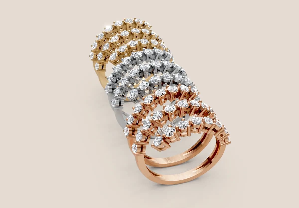 Diamond Cluster Ring R01002