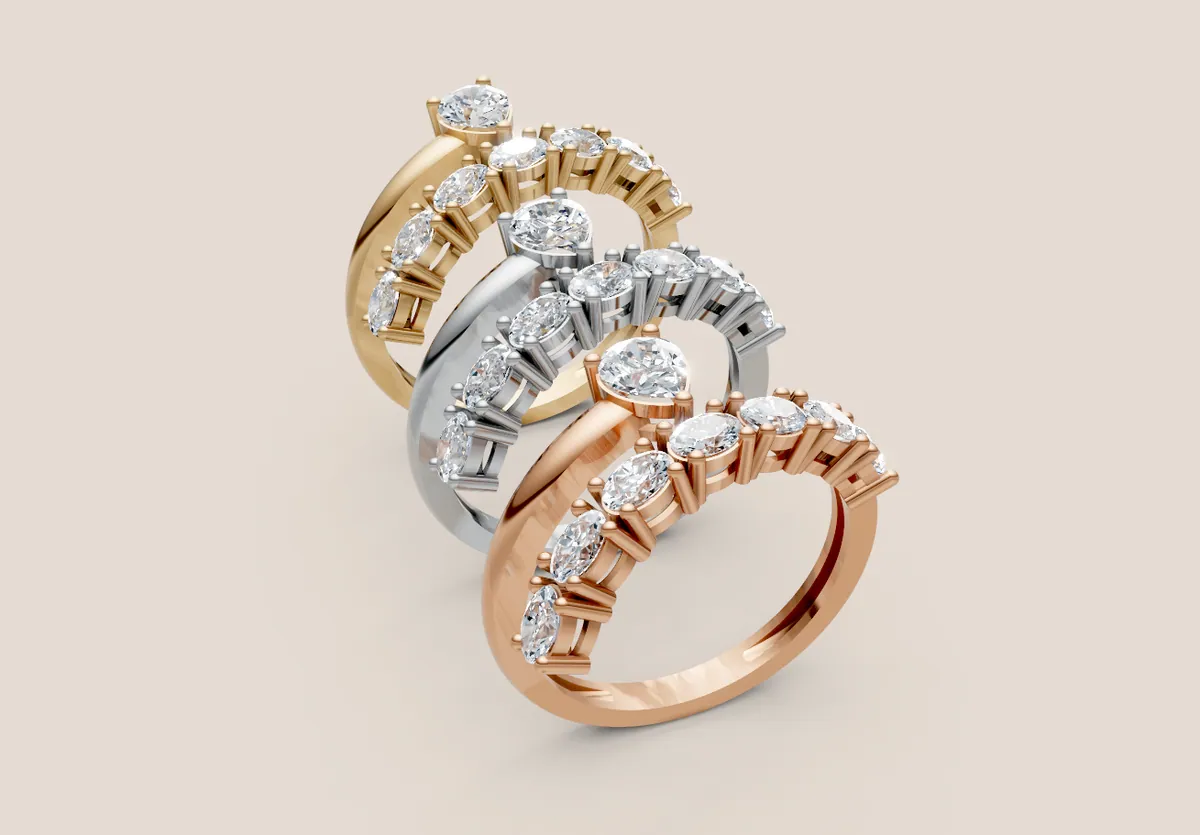Diamond Cluster Ring R01006