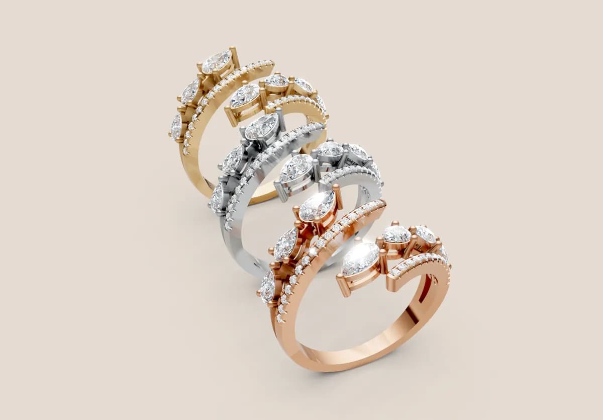 Diamond Cluster Ring R01010