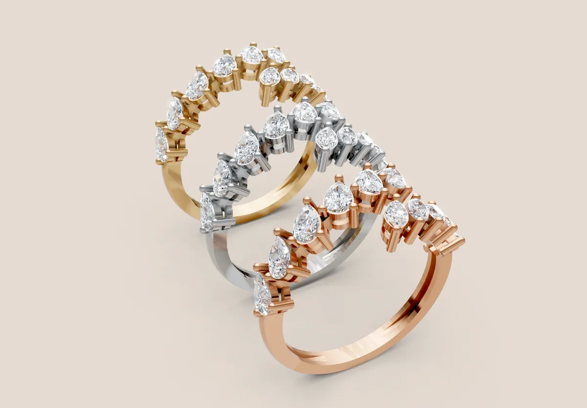 Diamond Cluster Ring R01018