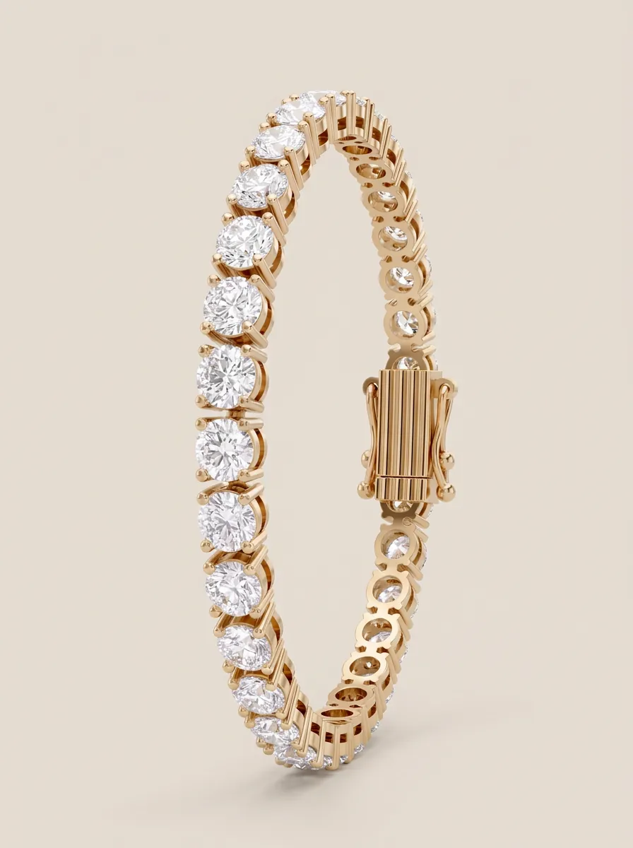 3-Prong Diamond Tennis Bracelet — 18K gold bracelet by RUT GOLD
