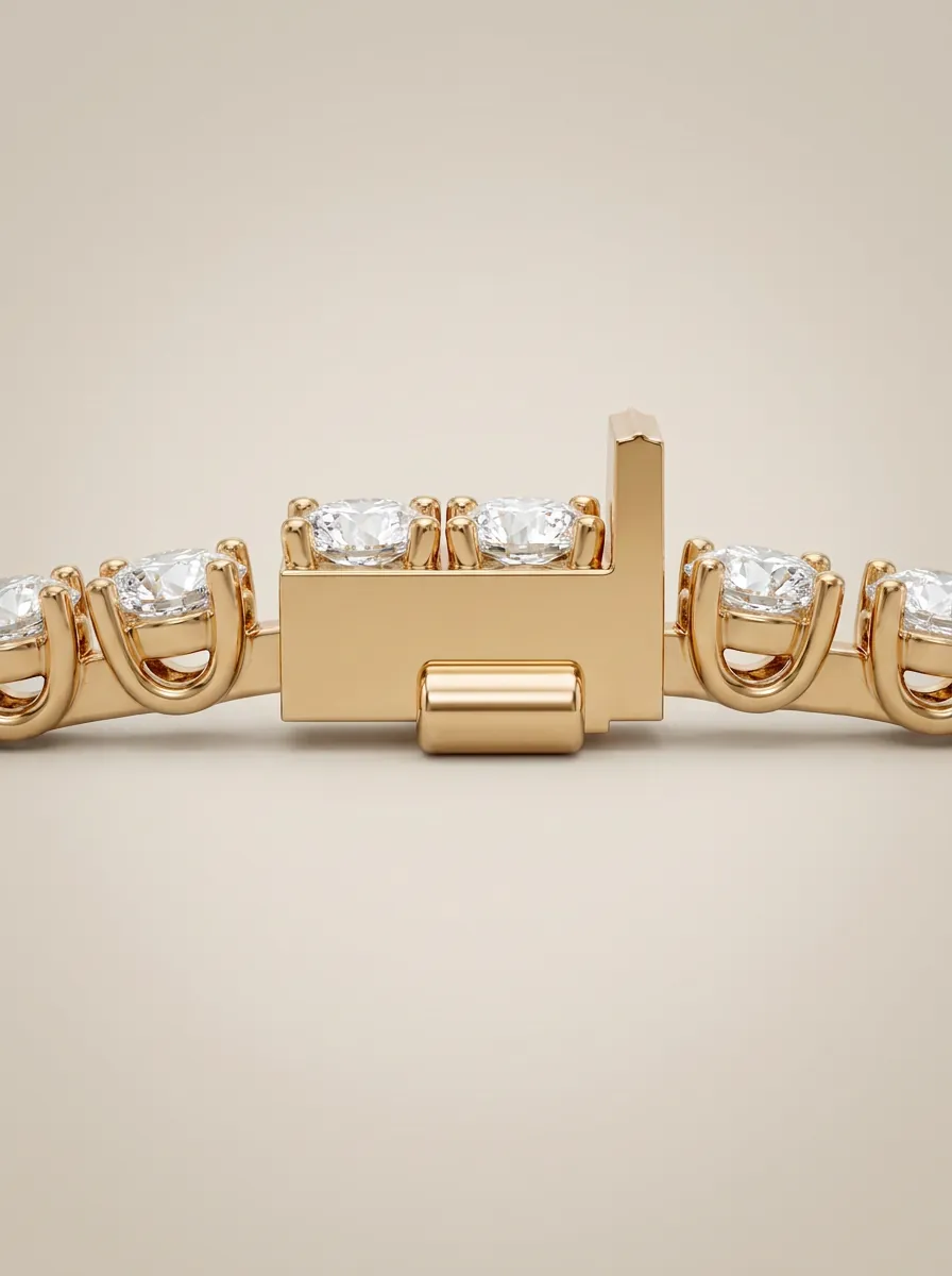 4-Prong Diamond Tennis Bracelet — 18K gold bracelet by RUT GOLD — view 4