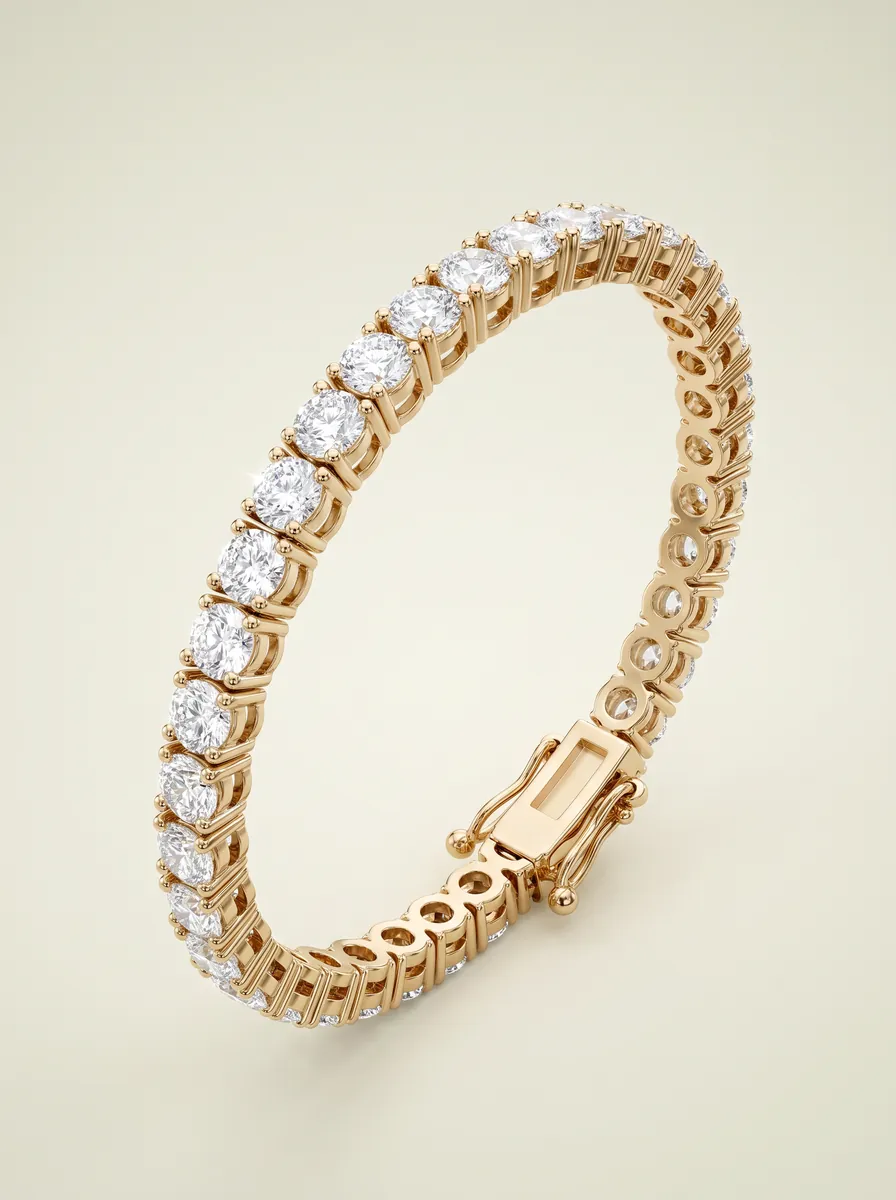 Italian Link Diamond Tennis Bracelet — 18K gold bracelet by RUT GOLD