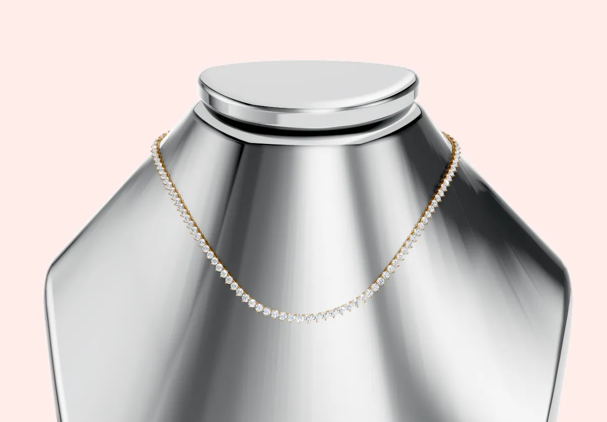 3-Prong Full Classic Necklace — 18K gold necklace by RUT GOLD