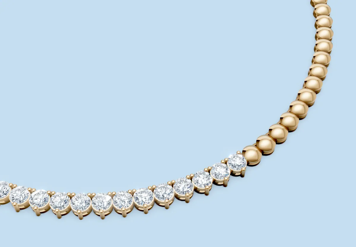 3-Prong Half Classic Necklace thumbnail 4