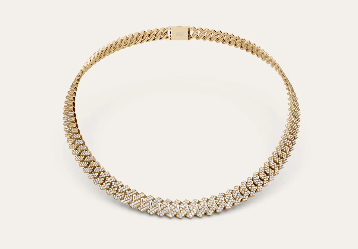 Diamond Cuban Necklace — 18K gold necklace by RUT GOLD