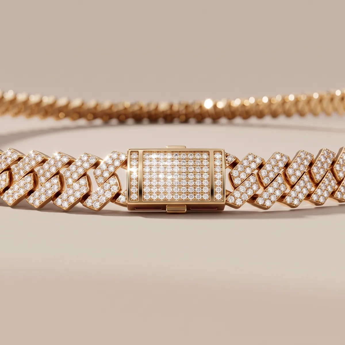 Diamond Miami Cuban Link Necklace CUBNK10 — 18K gold men's by RUT GOLD — view 4