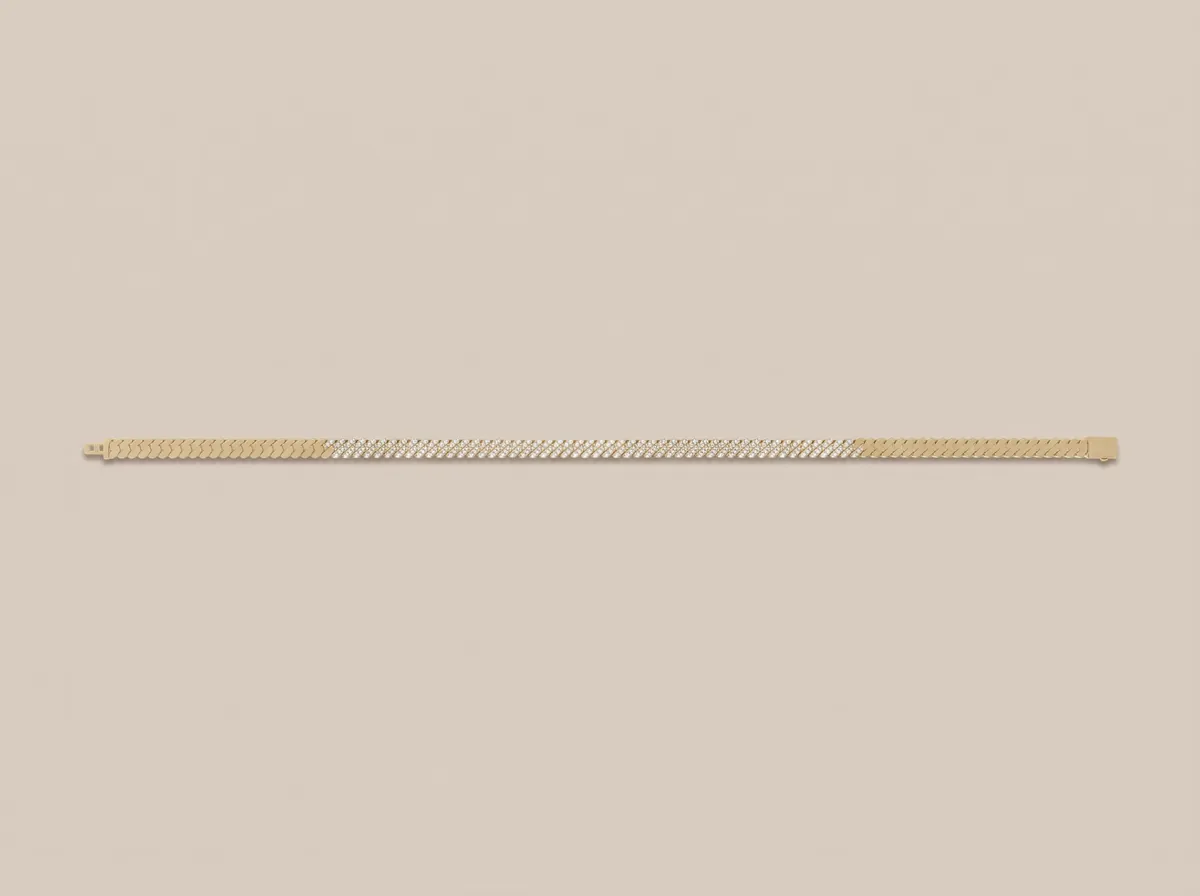 Pavé Diamond Miami Cuban Link Necklace CUBNK13 — 18K gold men's by RUT GOLD — view 4