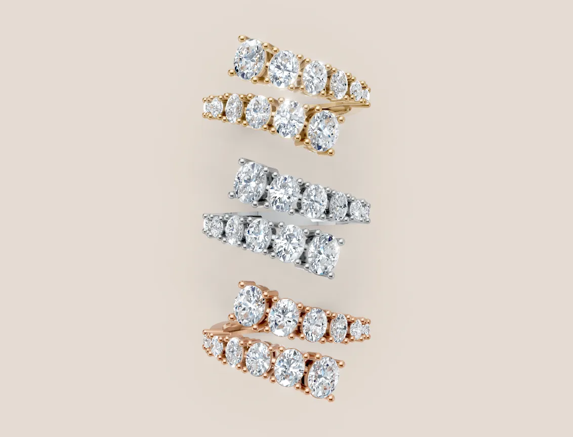 Mixed-Cut Diamond Crown Cluster Ring R00941 — 18K gold ring by RUT GOLD — view 4