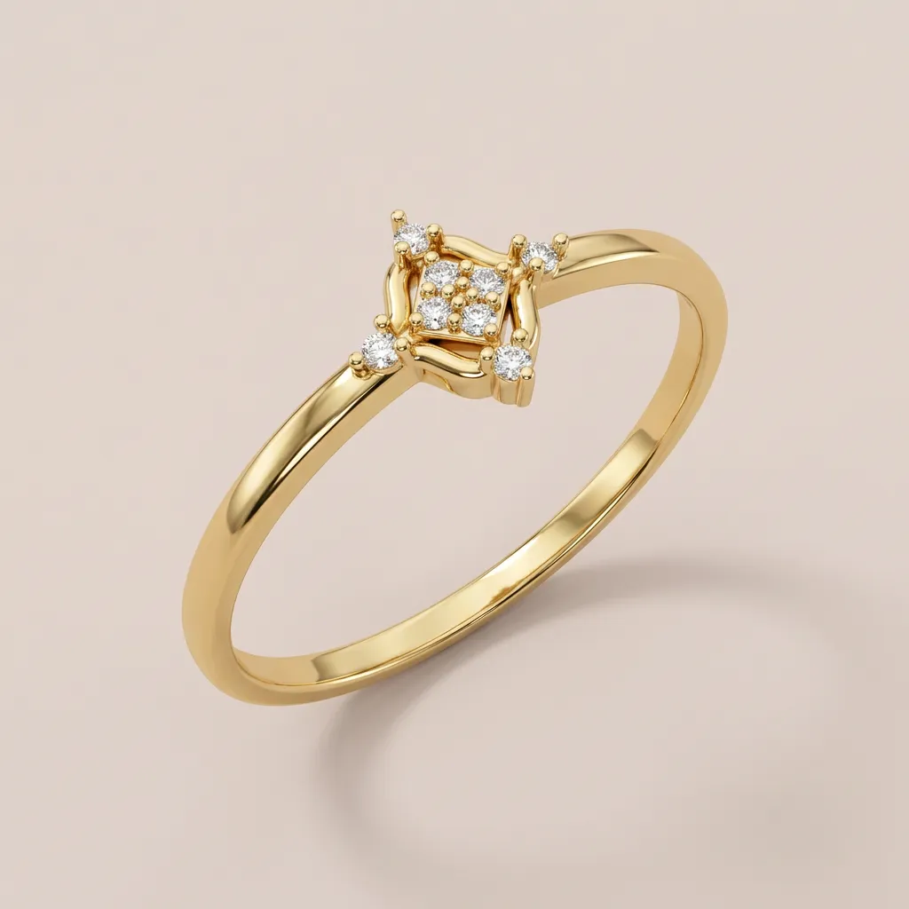 Diamond Kite Ring R00804 — 18K gold ring by RUT GOLD