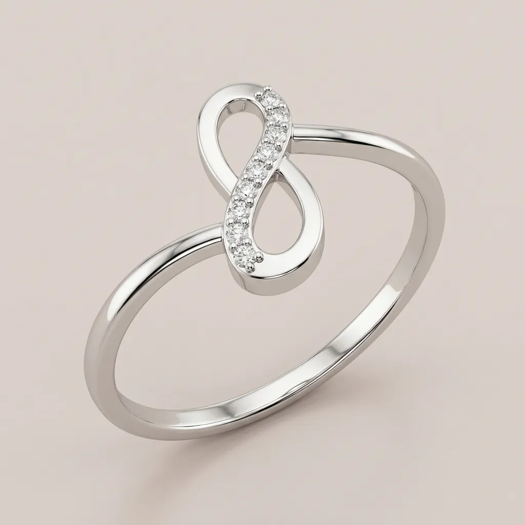 Pavé Diamond Infinity Ring R00828 — 18K gold ring by RUT GOLD