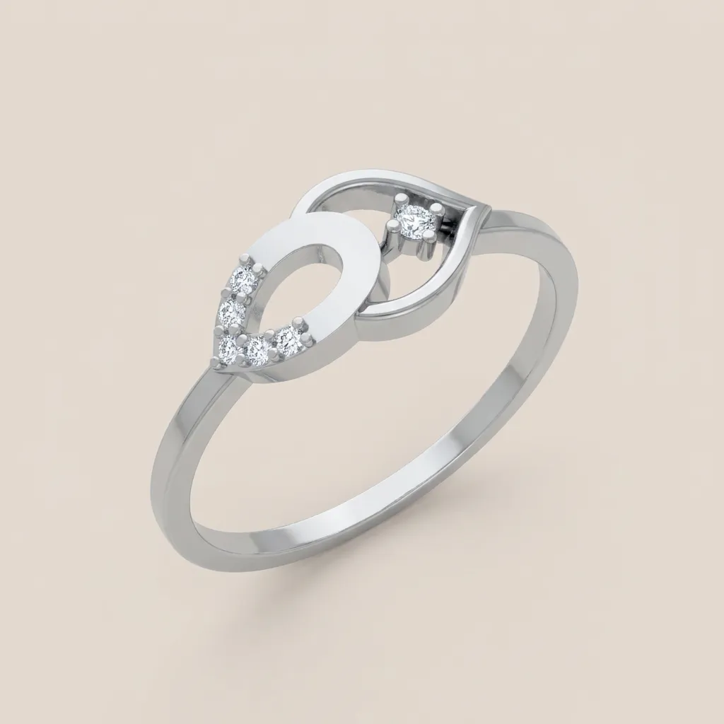 Pavé Diamond Double Teardrop Ring R00832 — 18K gold ring by RUT GOLD — view 4