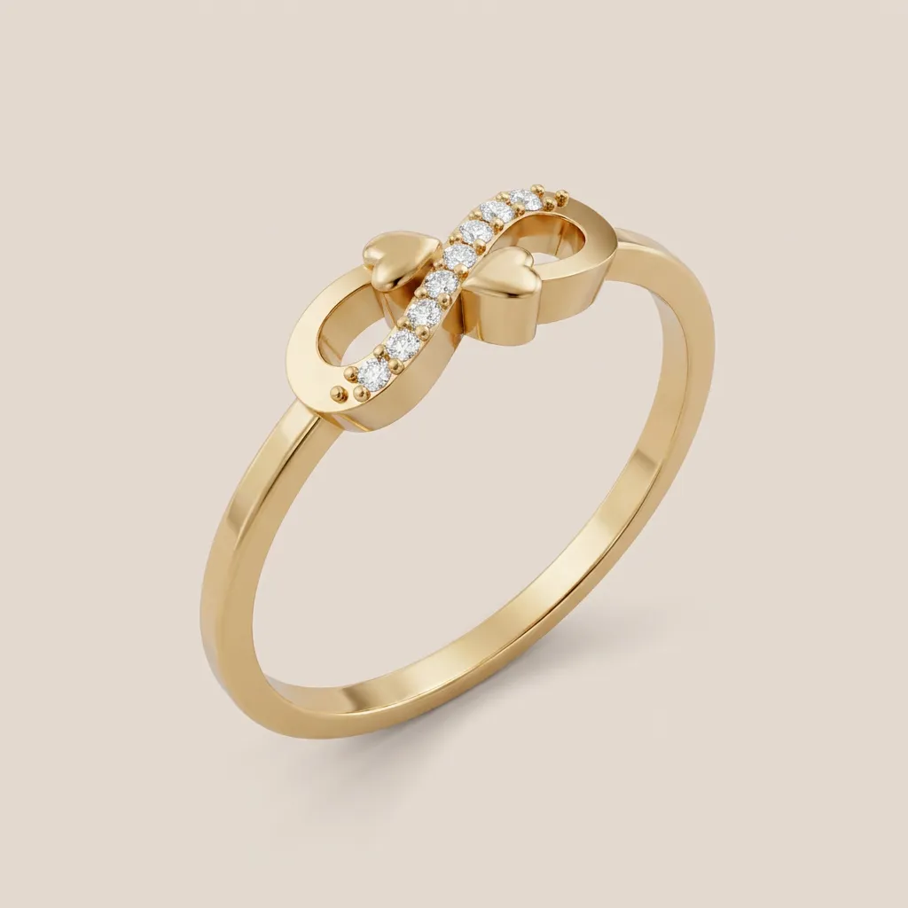 Diamond Infinity Ring R00836 — 18K gold ring by RUT GOLD