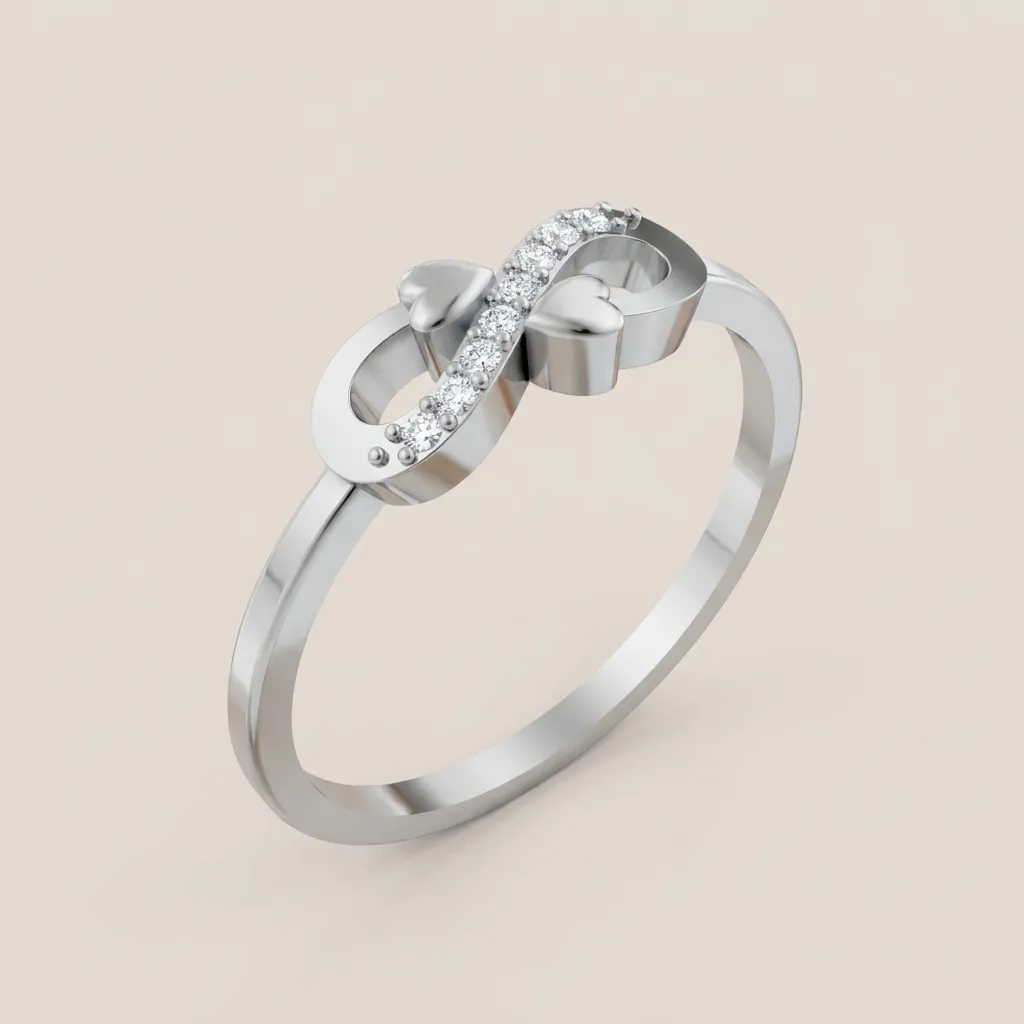Diamond Infinity Ring R00836 — 18K gold ring by RUT GOLD — view 4