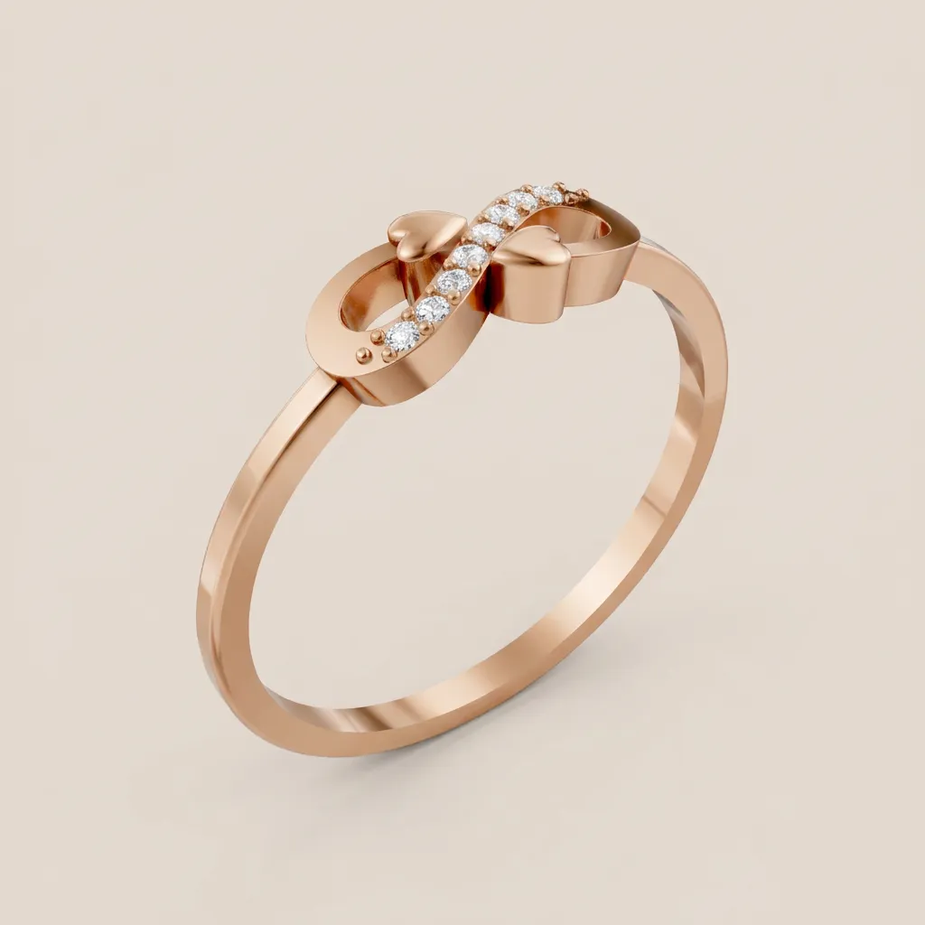 Diamond Infinity Ring R00836 — 18K gold ring by RUT GOLD — view 5