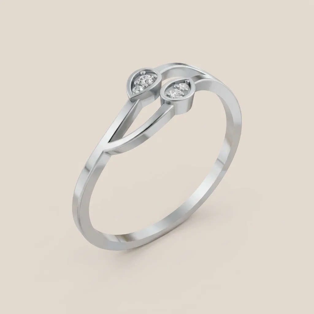 Diamond Love Knot Ring R00837 — 18K gold ring by RUT GOLD — view 3