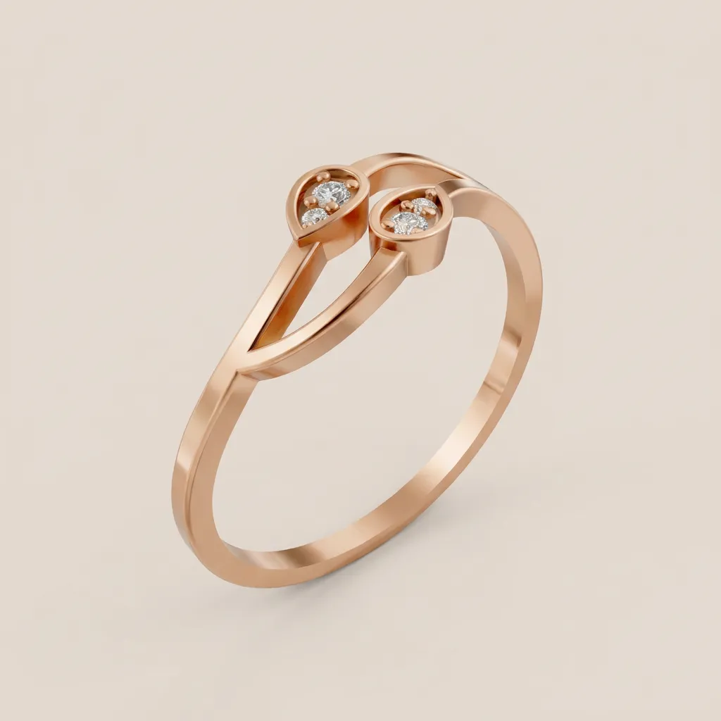Diamond Love Knot Ring R00837 — 18K gold ring by RUT GOLD — view 4