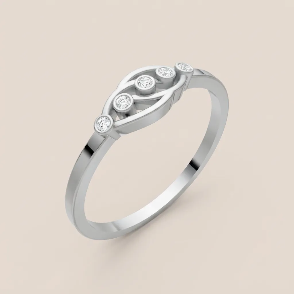 Diamond Evil Eye Ring R00840 — 18K gold ring by RUT GOLD — view 4