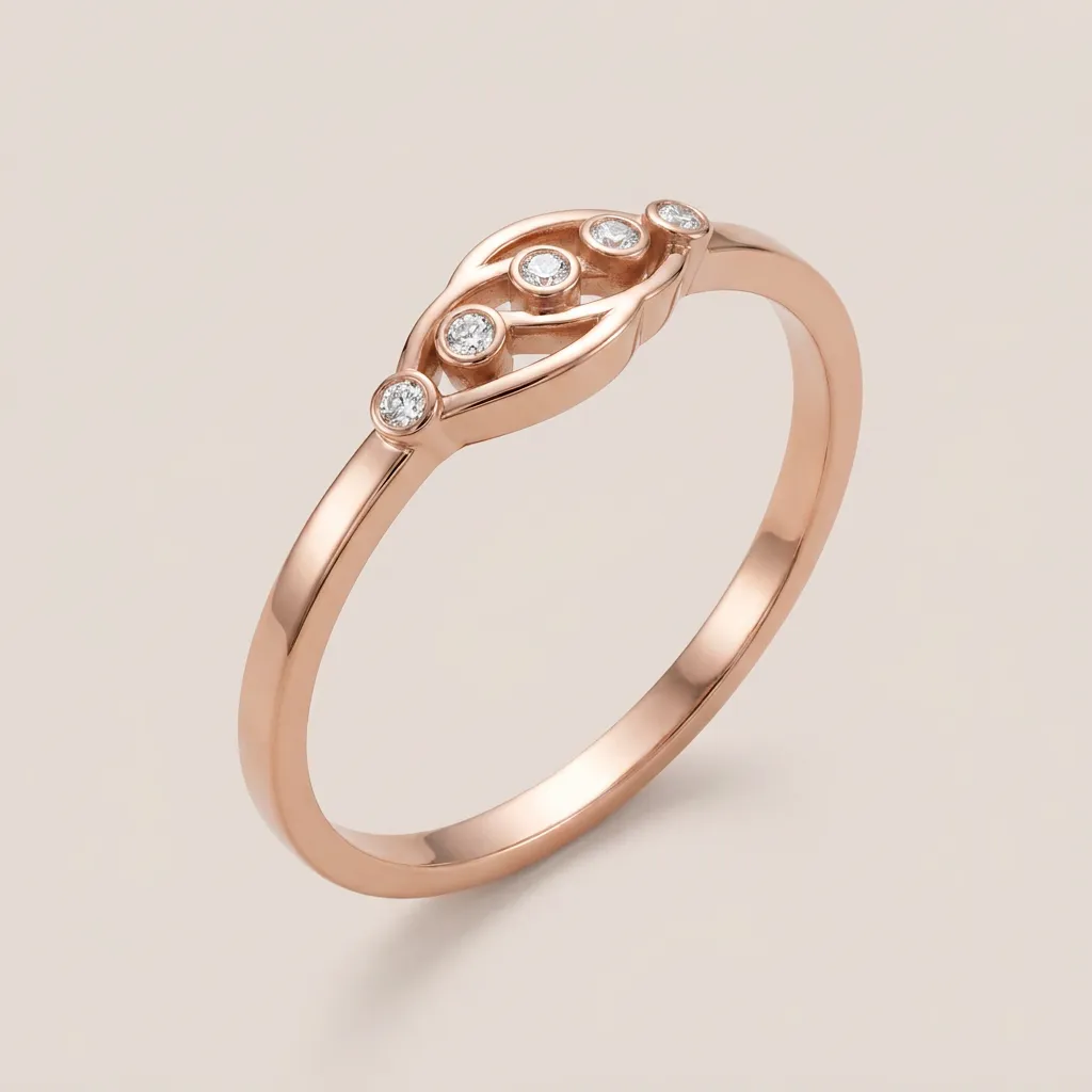 Diamond Evil Eye Ring R00840 — 18K gold ring by RUT GOLD — view 5