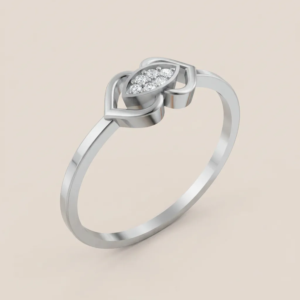 Pavé Diamond Heart Ring R00850 — 18K gold ring by RUT GOLD — view 3