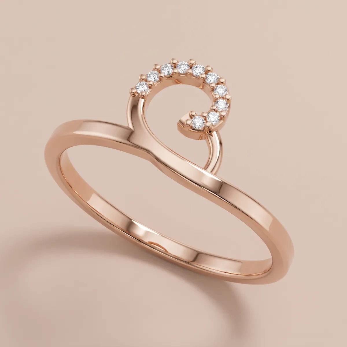 Diamond Double Band Pavé Circle Ring R00881 — 18K gold ring by RUT GOLD — view 3