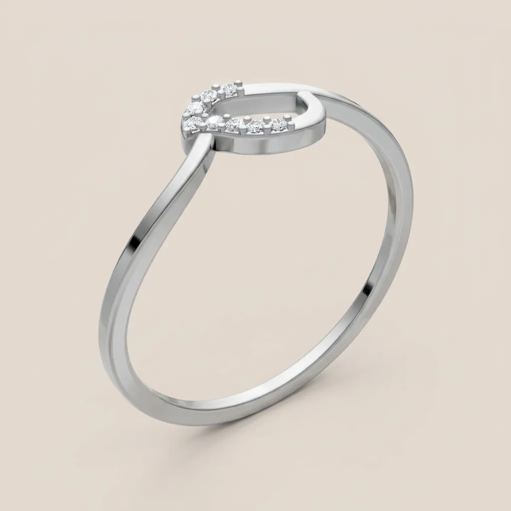 Pavé Diamond Interlocking Loop Ring R00909 — 18K gold ring by RUT GOLD